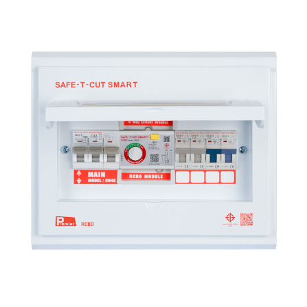 ชุดตู้คอนซูมเมอร์ 4 ช่อง เบรคเกอร์กันดูด 32 แอมป์ เซฟ-ที-คัท สมาร์ท รุ่น PREMIER RCBO_0